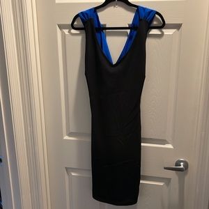 Jennifer Lopez two tone black / blue dress size xl NWT